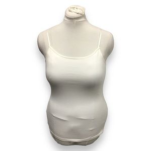 2-a-Tee Women’s Spaghetti Strap Shelf-Bra Tank Top, White, size S